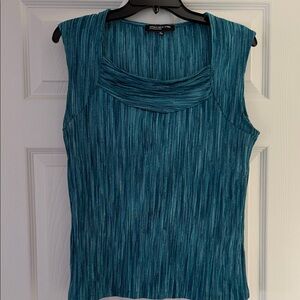 Jones New York Teal Textured Top